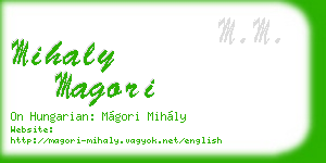 mihaly magori business card
