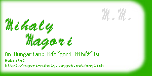 mihaly magori business card